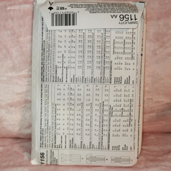 2 UC FF Simplicity Amazing Fit Dresses Sewing Patterns 8258 & 1156, size 10-18 - Picture 12 of 14